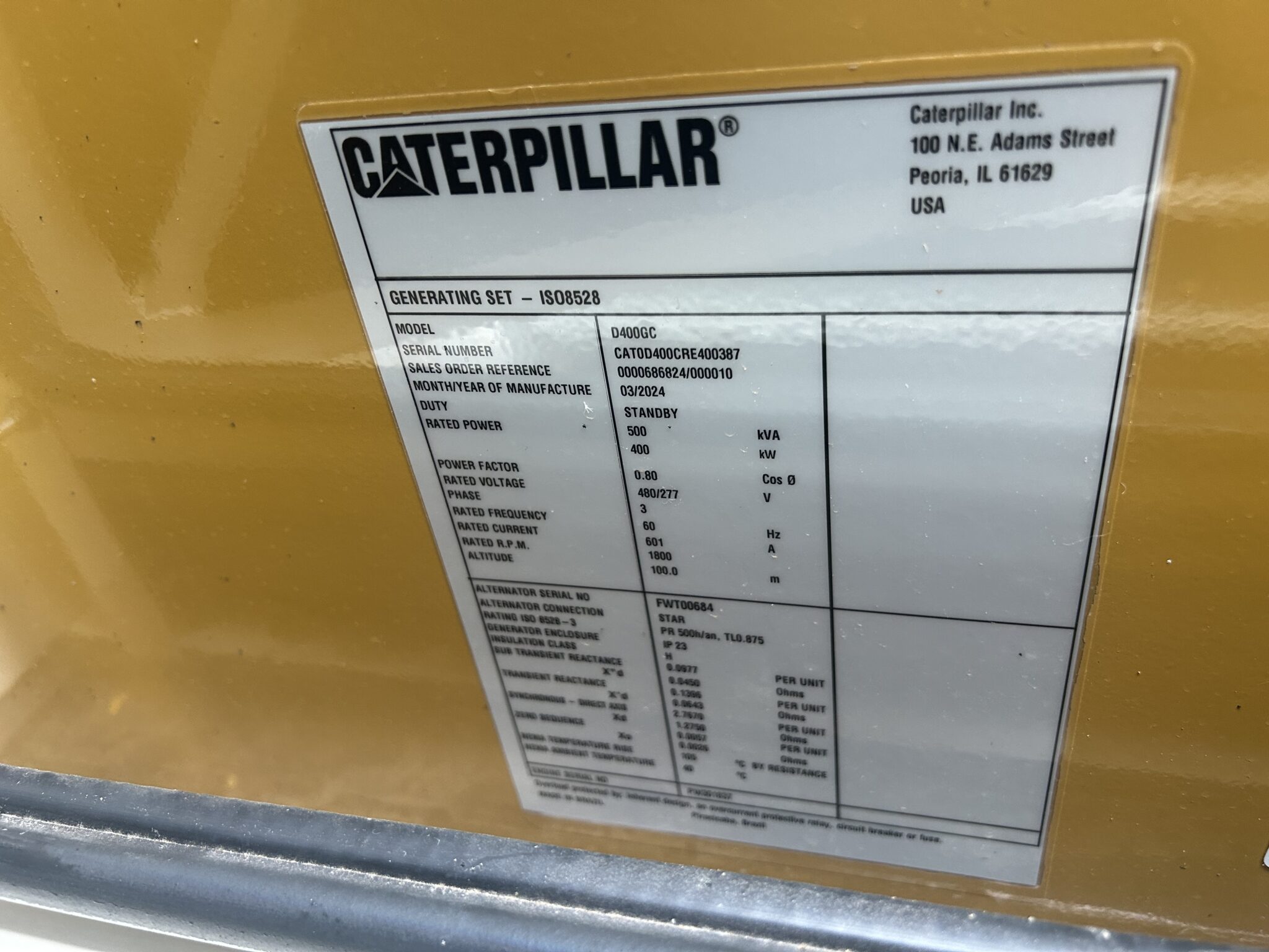 CAT D400GC C13 400kW Generator (7)