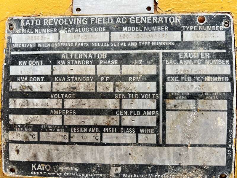 Kato 6P7-2050 Generator End - 600V